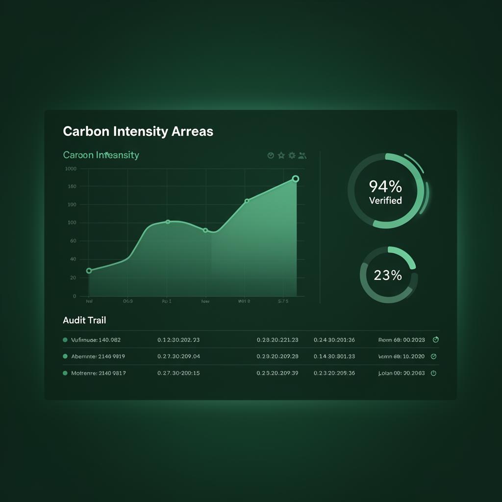 Aqqaluk carbon metric dashboard close-up
